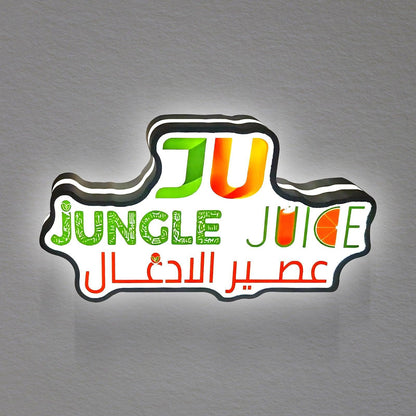 Custom Business Coffee Jungle Juice Logo LED Nightlight 3D Print Desktop Room Lightbox FYLZGO Signs