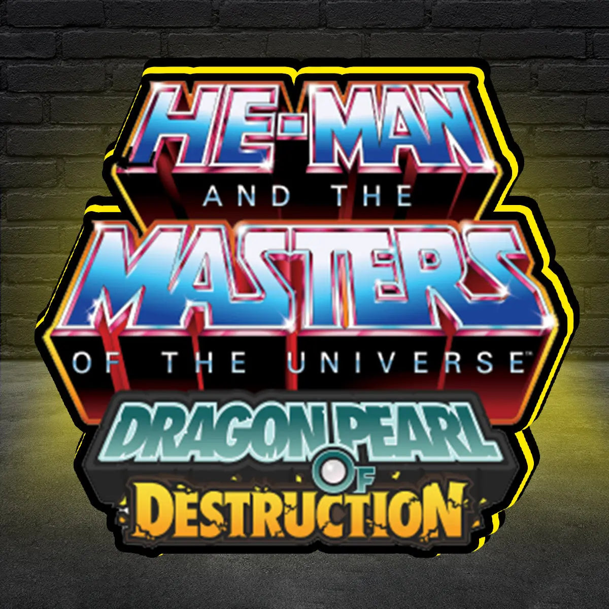 He-Man and the Masters of the Universe: Dragon Pearl of Destruction Arcade Game 3D LED Light Box, for Arcade Game fans,  Arcade Game Room Decor FYLZGO Signs