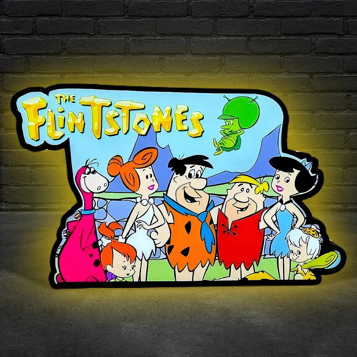 Flintstones Topper, The Flintstones Pinball Topper, Video Game Machine LED Lightbox , Pinball Arcade Decor for Pinball Machine FYLZGO Signs