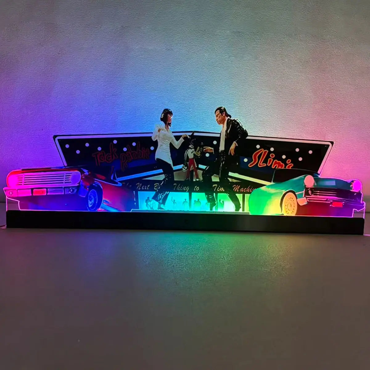 Pulp Fiction Pinball topper 3D Acrylic LED Topper, for CGC Pinball Machine, Pinball Topper FYLZGO Signs