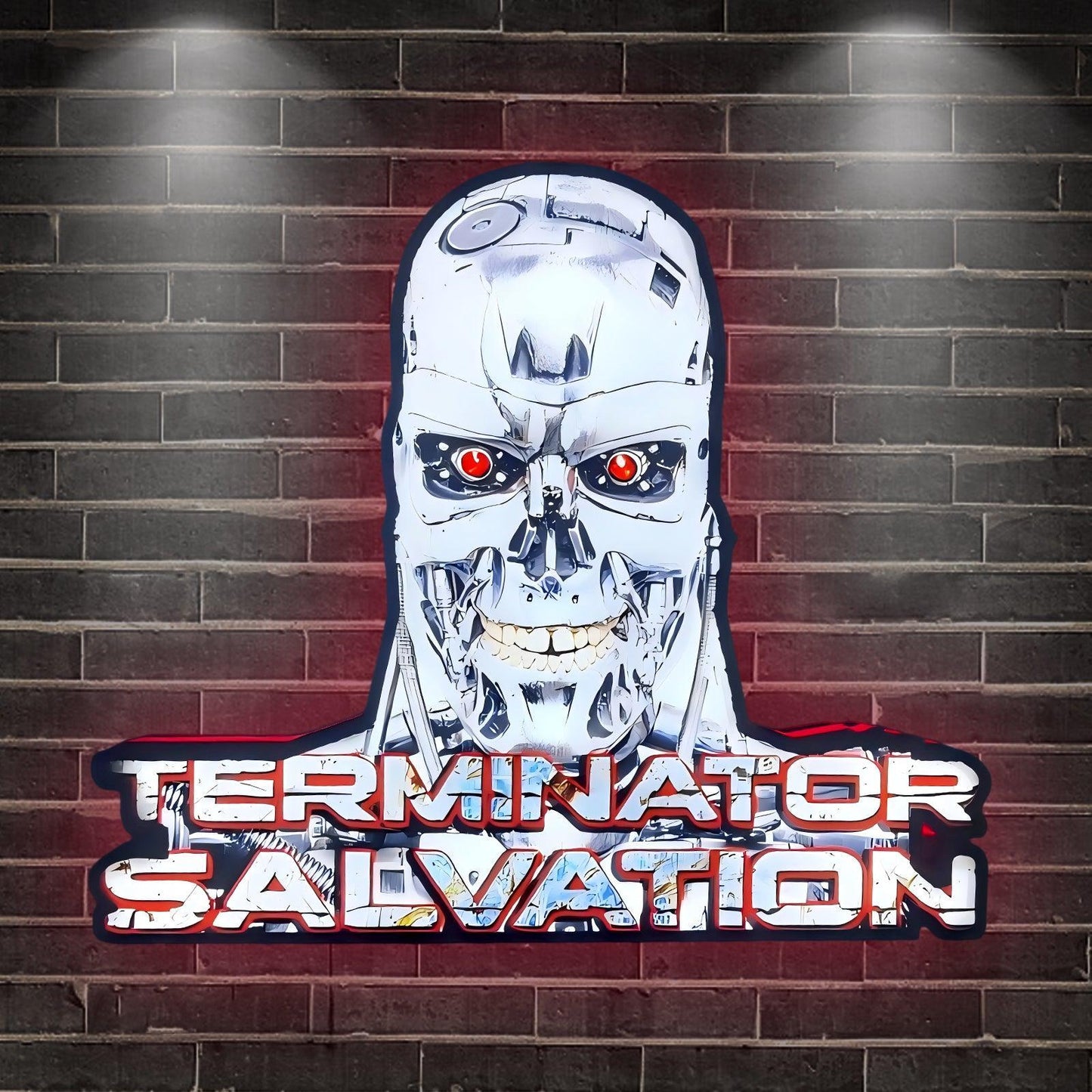 Terminator Salvation Video Game LED Nightlight 3D Print Desktop Lightbox FYLZGO Signs
