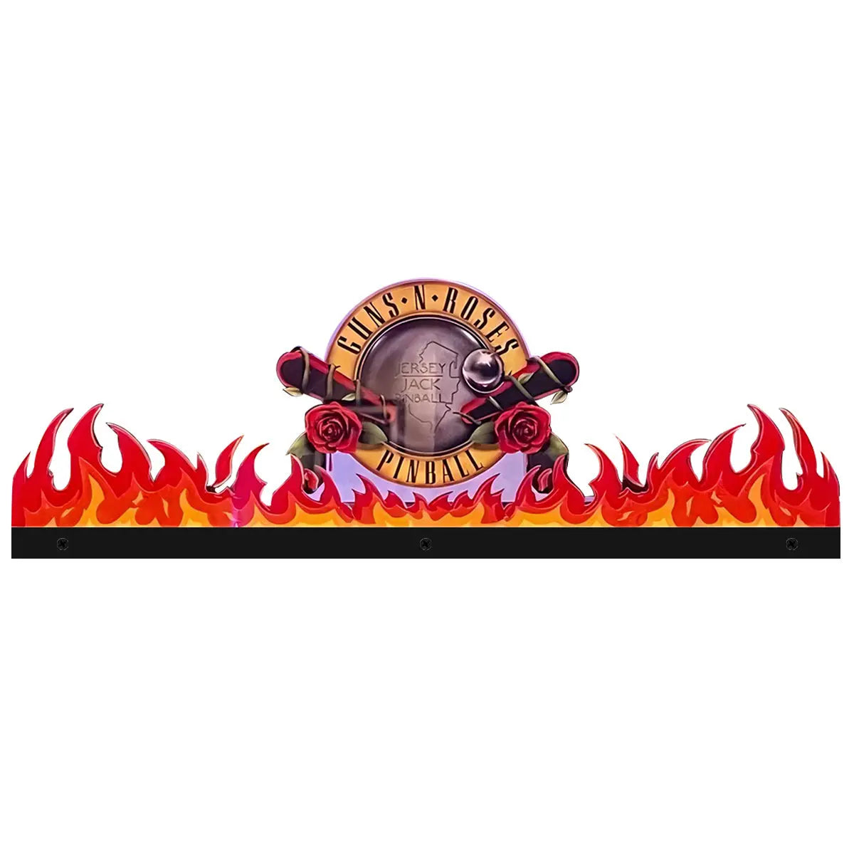 Guns N' Roses Topper Pinball Acrylic LED Topper, with Metal Base Bracket for Stern Pinball Machine, Pinball Topper FYLZGO Signs
