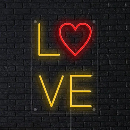 Love neon sign, heart neon light, love neon sign, love led sign, girl neon sign, bedroom neon sign, Valentine neon sign FYLZGO Signs