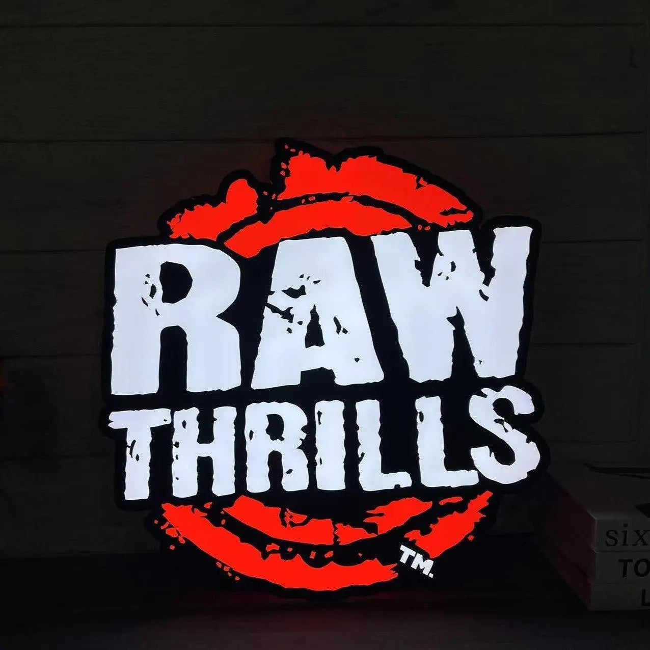 Raw Thrills Logo 3D LED Light Box Retro Mega Drive Logo LED Lightbox Arcade Games Lightbox FYLZGO Signs