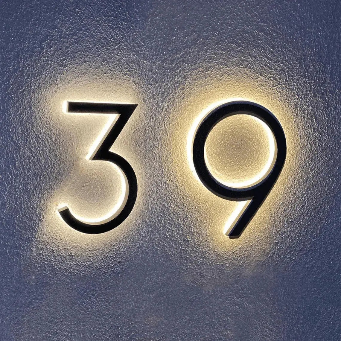 Led outdoor waterproof Backlit  LED House Address Numbers FYLZGO Custom