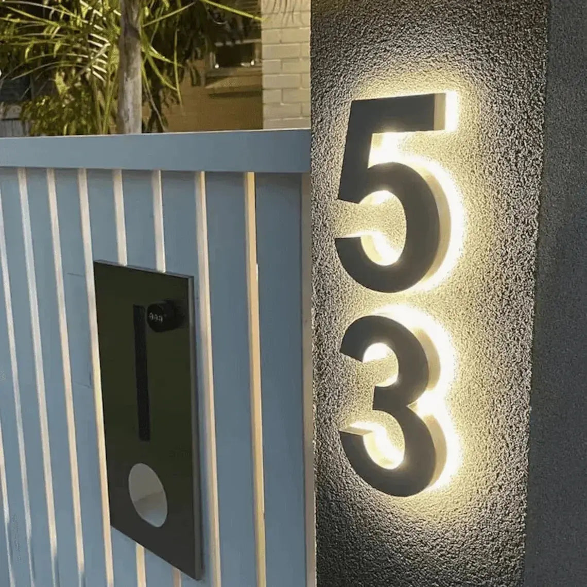 Led outdoor waterproof Backlit  LED House Address Numbers FYLZGO Custom