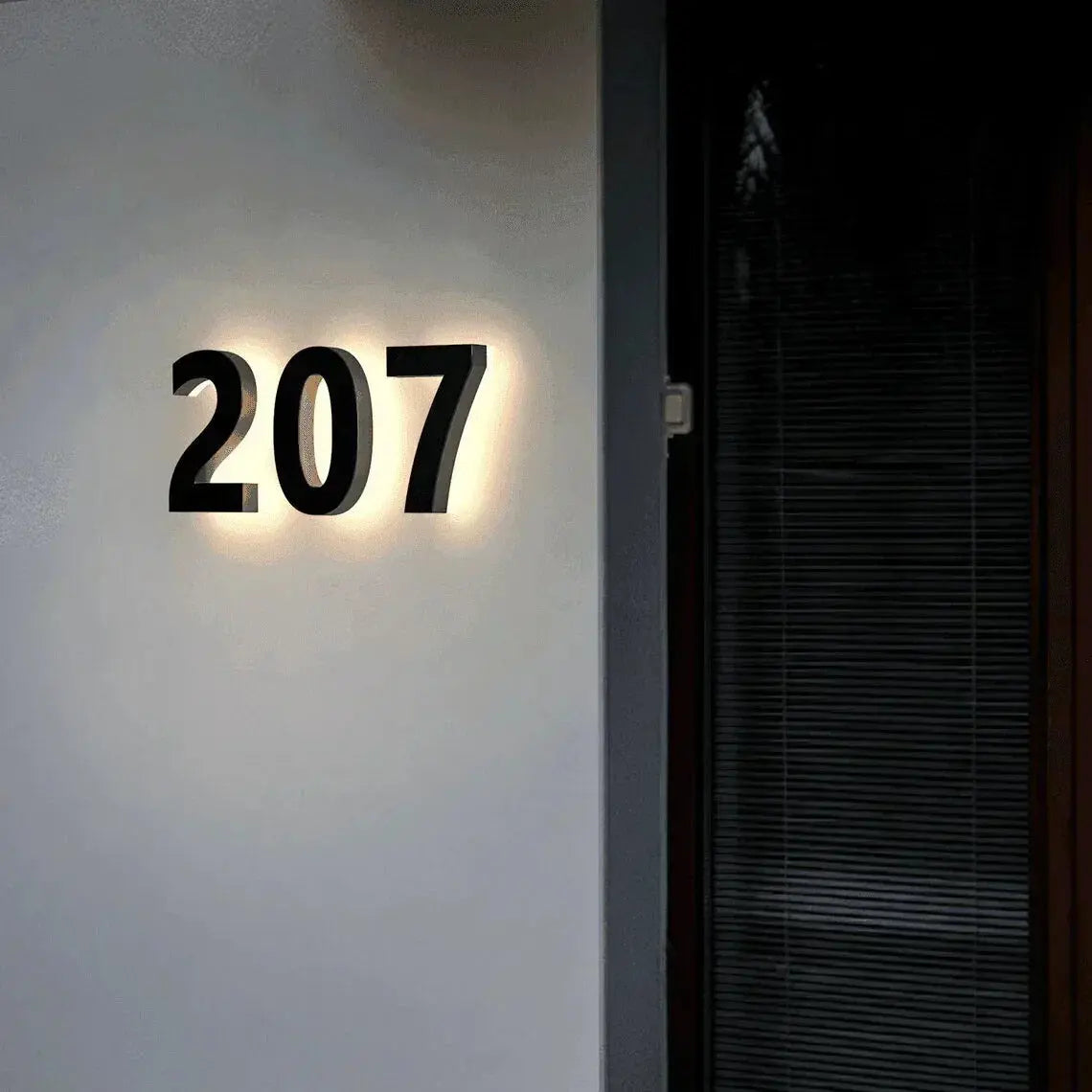 Led outdoor waterproof Backlit  LED House Address Numbers FYLZGO Custom