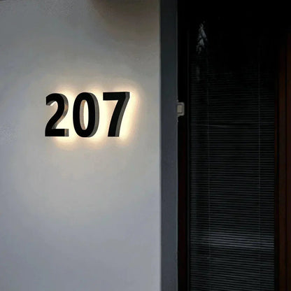 Led outdoor waterproof Backlit  LED House Address Numbers FYLZGO Custom