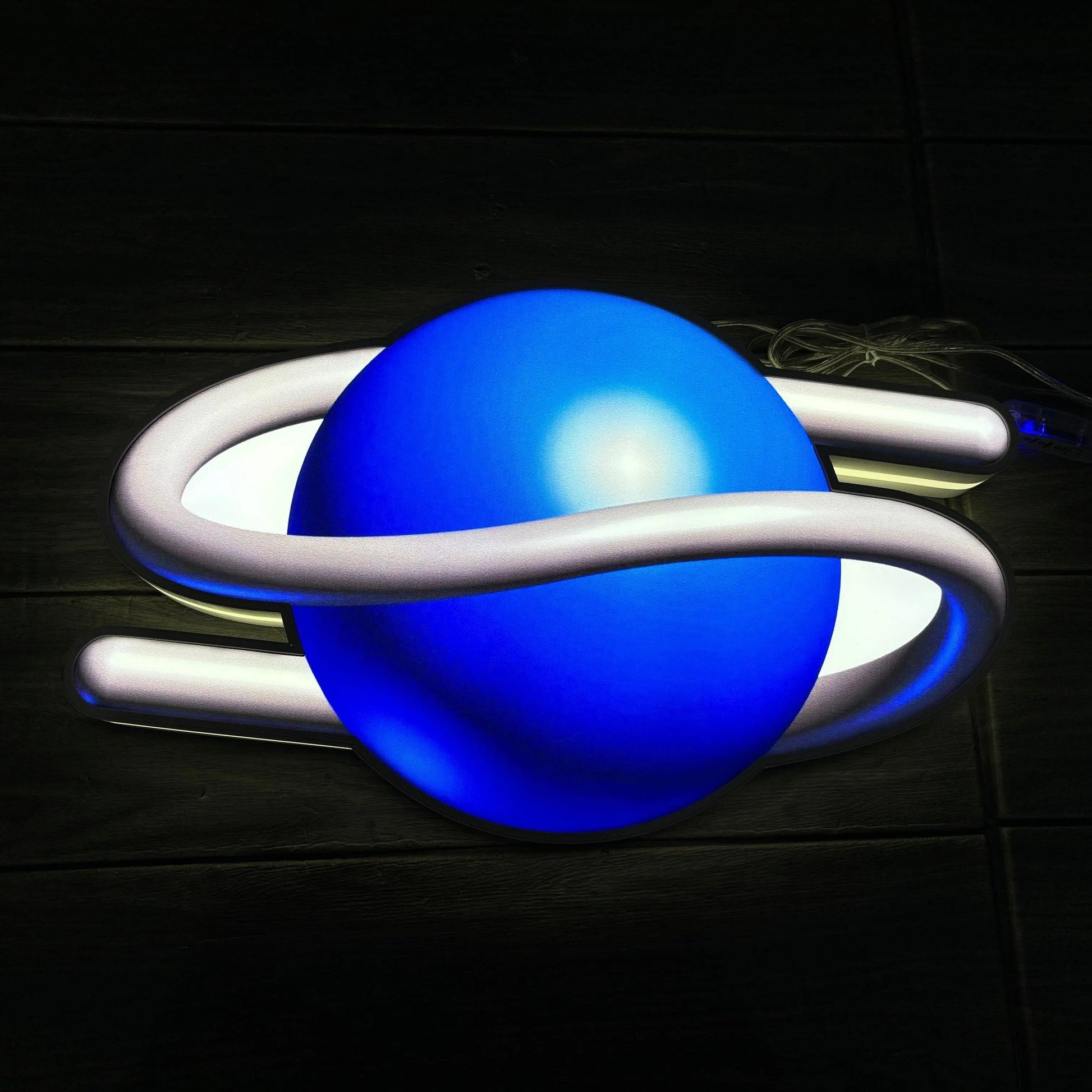 SEGA Saturn Multiversal Government Logo 3D LED Light Box FYLZGO Signs