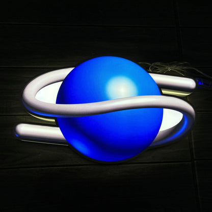SEGA Saturn Multiversal Government Logo 3D LED Light Box FYLZGO Signs