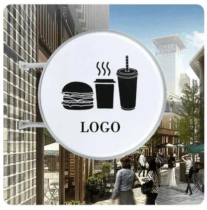20"/24" Illuminated Round Light Box Store front Sign Waterproof Custom Made Acrylic Panel Metal Case FYLZGO Signs