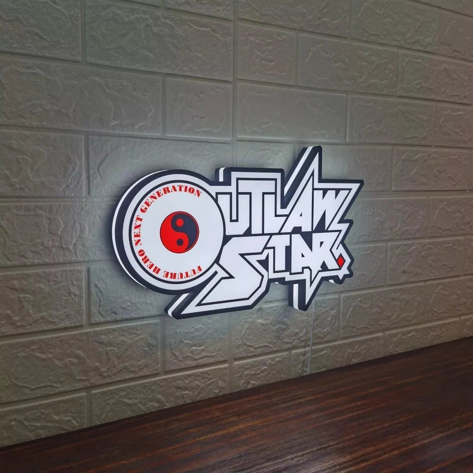 Outlaw Star Logo LED Lamp, Perfect for Anime Fans and Collectors FYLZGO Signs