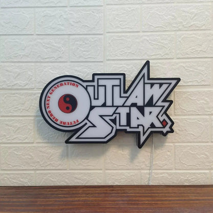 Outlaw Star Logo LED Lamp, Perfect for Anime Fans and Collectors FYLZGO Signs
