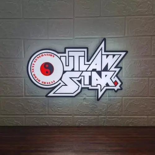 Outlaw Star Logo LED Lamp, Perfect for Anime Fans and Collectors FYLZGO Signs