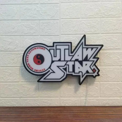 Outlaw Star Logo LED Lamp, Perfect for Anime Fans and Collectors FYLZGO Signs