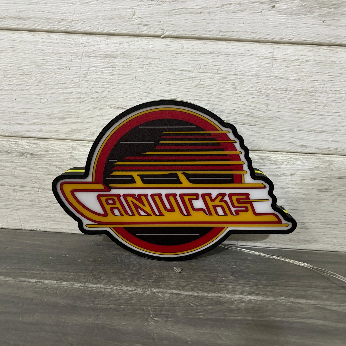 Canucks Skate NHL Led LightBox Sign, Lamp, Hockey Room Decoration FYLZGO Signs