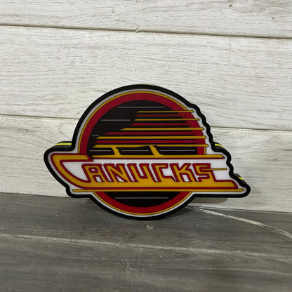 Canucks Skate NHL Led LightBox Sign, Lamp, Hockey Room Decoration FYLZGO Signs