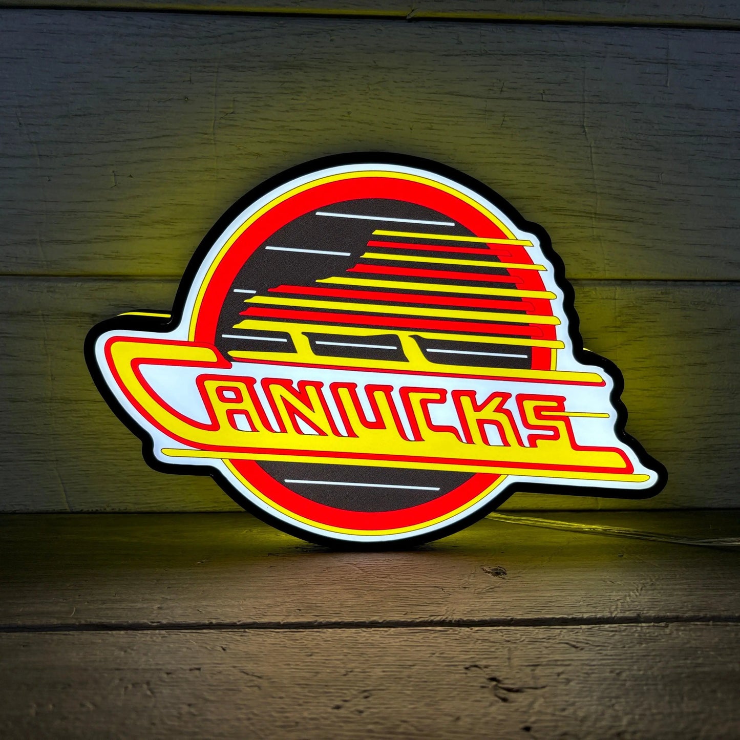 Canucks Skate NHL Led LightBox Sign, Lamp, Hockey Room Decoration FYLZGO Signs