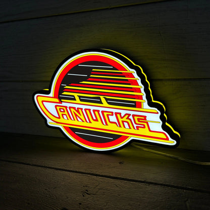 Canucks Skate NHL Led LightBox Sign, Lamp, Hockey Room Decoration FYLZGO Signs