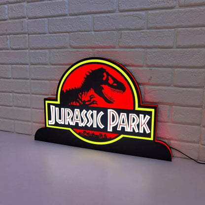 Jurassic Park Pinball Topper LED Lightbox FYLZGO Signs