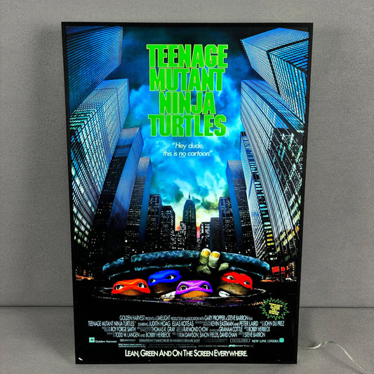 TMNT Retro Movie Poster 3D LED Light Box Fully Dimmable USB Powered FYLZGO Signs