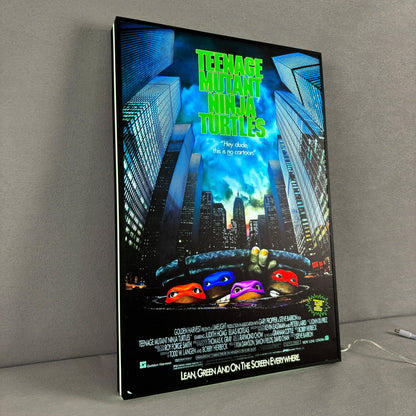 TMNT Retro Movie Poster 3D LED Light Box Fully Dimmable USB Powered FYLZGO Signs