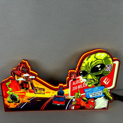 Foo Fighters Pinball Topper 3D Printed Lightbox, Rock 'n' Roll Fun, Pinball Arcade Decor, Perfect for Game Room or Pinball Machine FYLZGO Signs