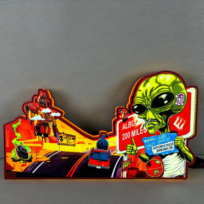 Foo Fighters Pinball Topper 3D Printed Lightbox, Rock 'n' Roll Fun, Pinball Arcade Decor, Perfect for Game Room or Pinball Machine FYLZGO Signs