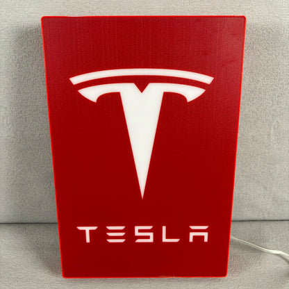 Tesla LED Lightbox, Garage Sign and Garage Decor for Tesla Model 3, Cyber Truck, Gift for men and Fathers Day Gift FYLZGO Signs