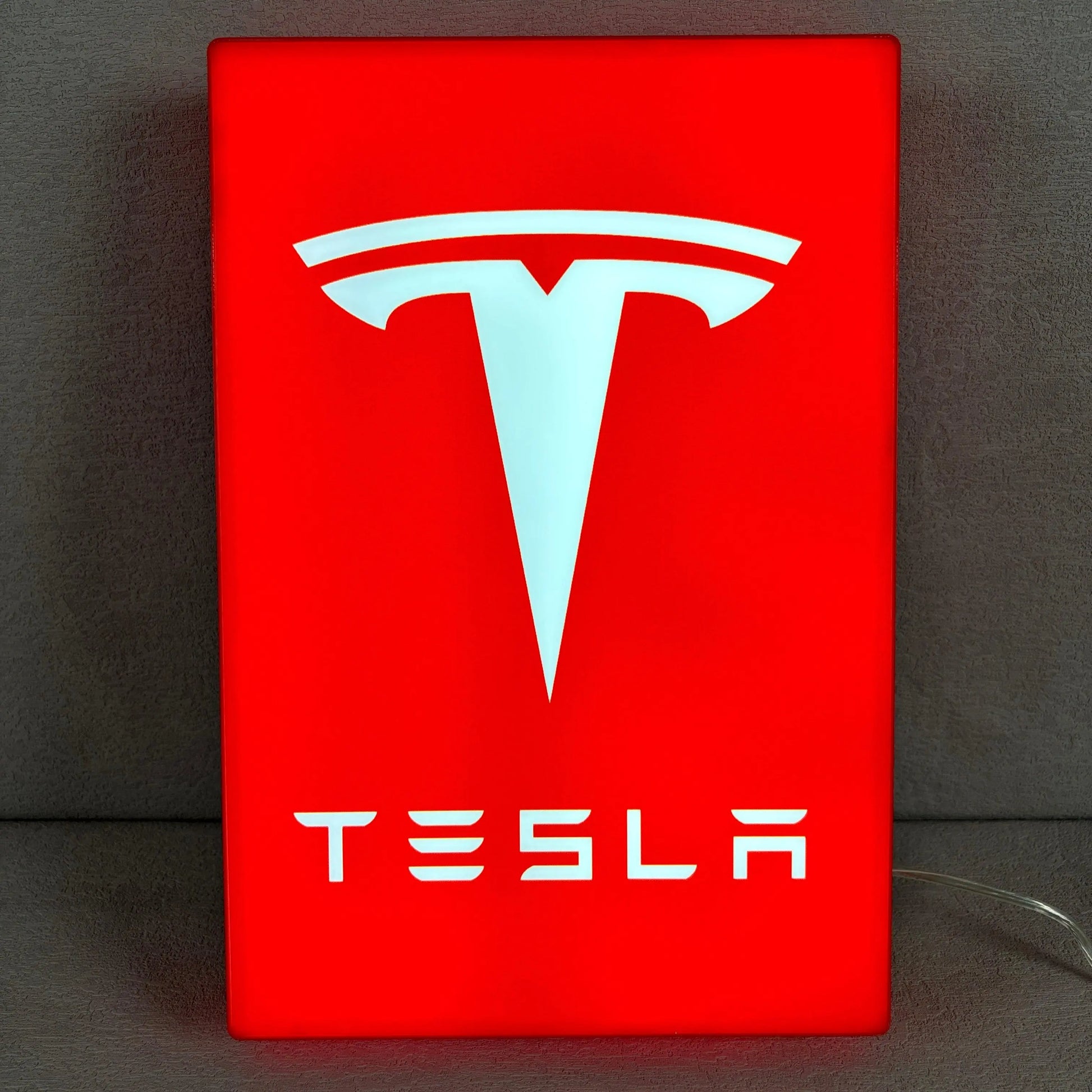 Tesla LED Lightbox, Garage Sign and Garage Decor for Tesla Model 3, Cyber Truck, Gift for men and Fathers Day Gift FYLZGO Signs