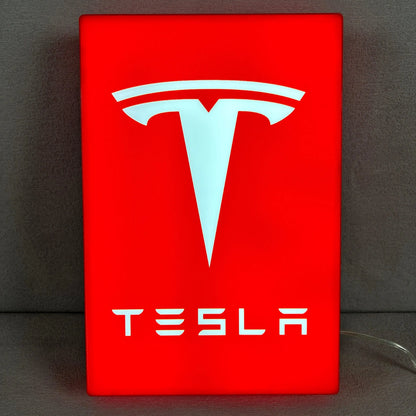 Tesla LED Lightbox, Garage Sign and Garage Decor for Tesla Model 3, Cyber Truck, Gift for men and Fathers Day Gift FYLZGO Signs