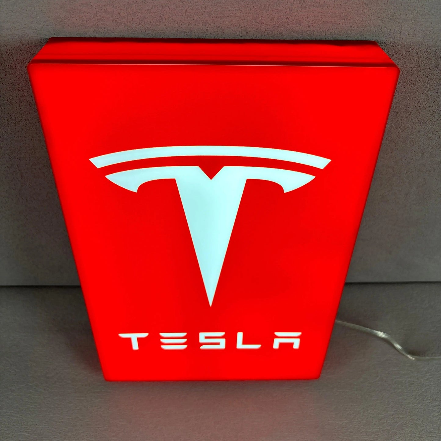 Tesla LED Lightbox, Garage Sign and Garage Decor for Tesla Model 3, Cyber Truck, Gift for men and Fathers Day Gift FYLZGO Signs