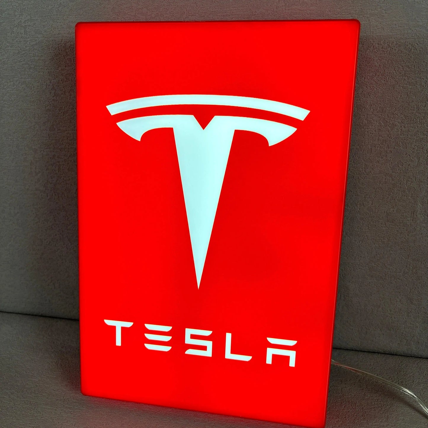 Tesla LED Lightbox, Garage Sign and Garage Decor for Tesla Model 3, Cyber Truck, Gift for men and Fathers Day Gift FYLZGO Signs