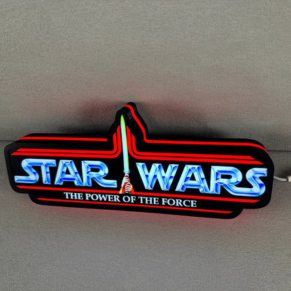 Star Wars Power of the Force Retro Series Kenner Toy Logo LED Sign FYLZGO Signs