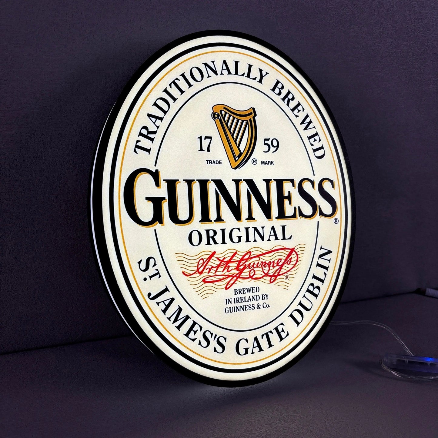 Guinness 3D printed lightbox logo led light box Bar Sign for Guinness Arcade FYLZGO Signs