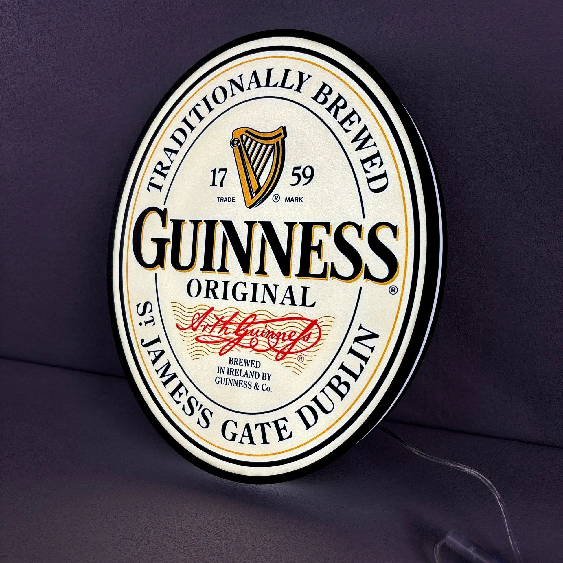 Guinness 3D printed lightbox logo led light box Bar Sign for Guinness Arcade FYLZGO Signs