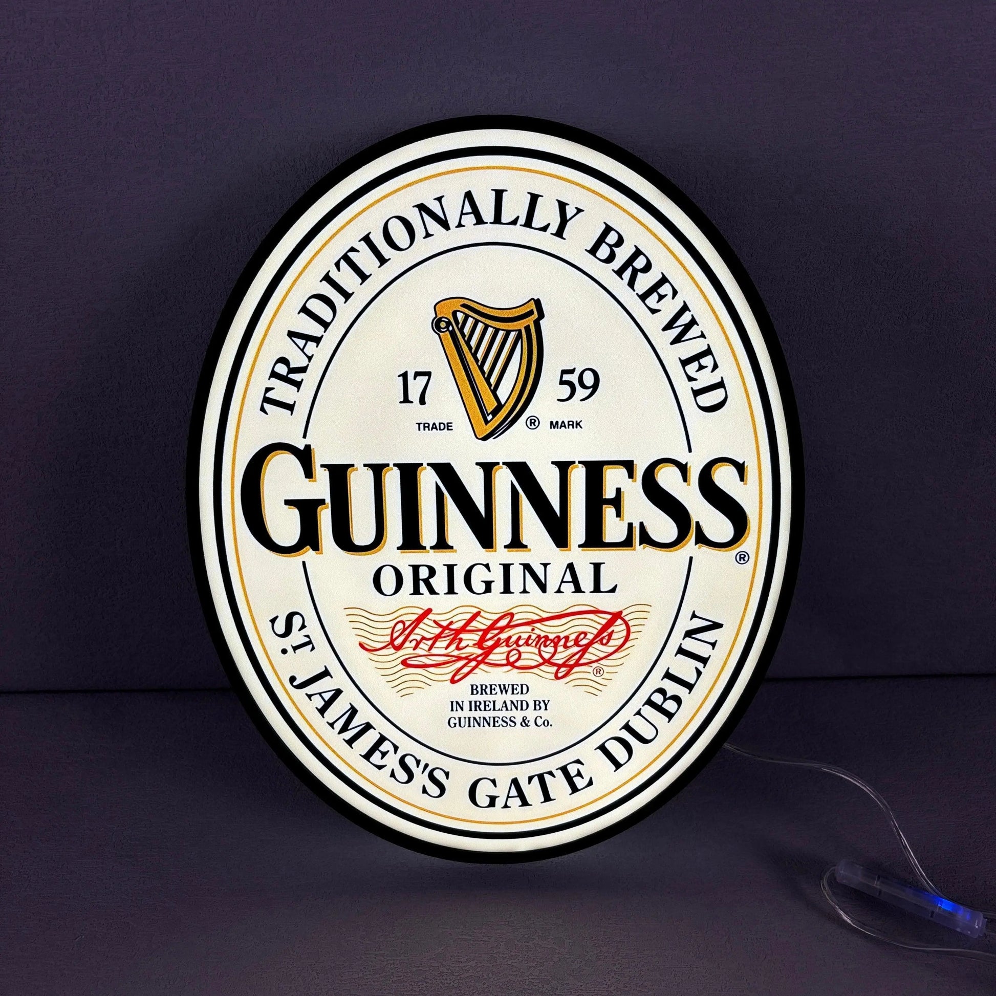 Guinness 3D printed lightbox logo led light box Bar Sign for Guinness Arcade FYLZGO Signs