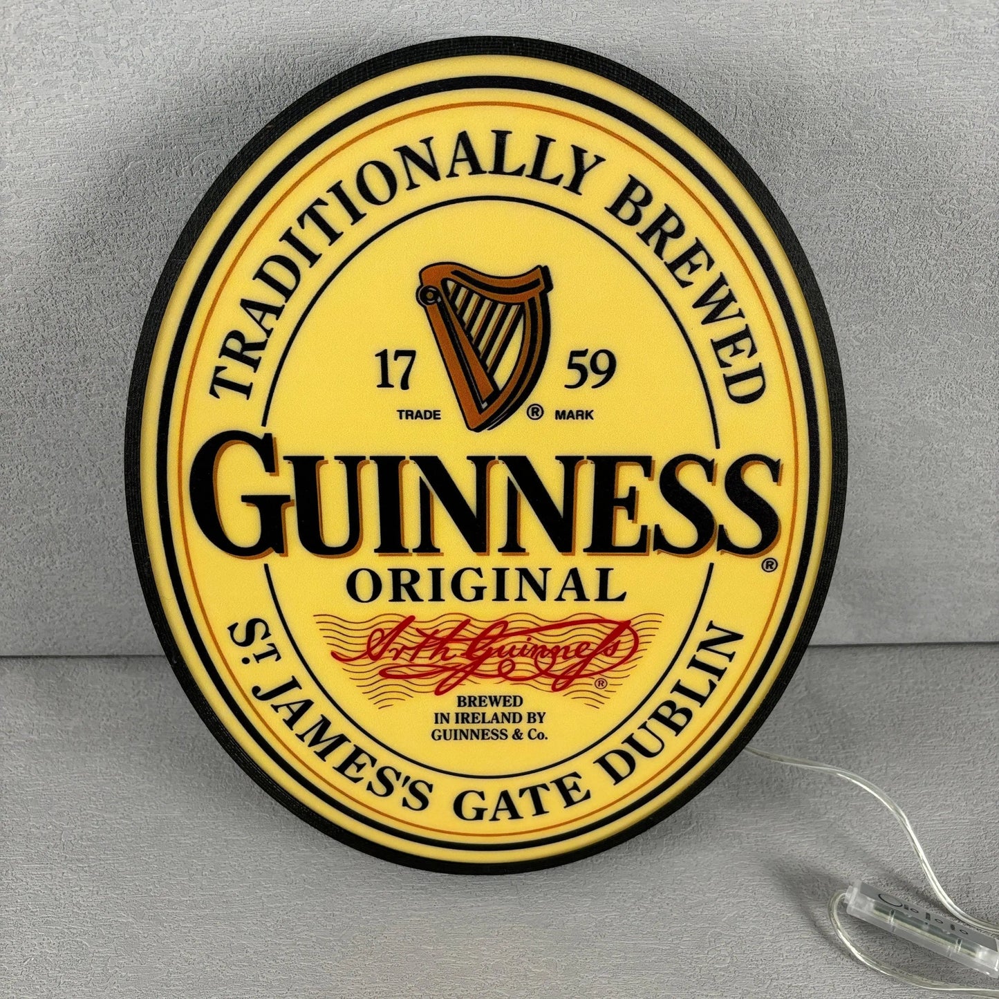 Guinness 3D printed lightbox logo led light box Bar Sign for Guinness Arcade FYLZGO Signs