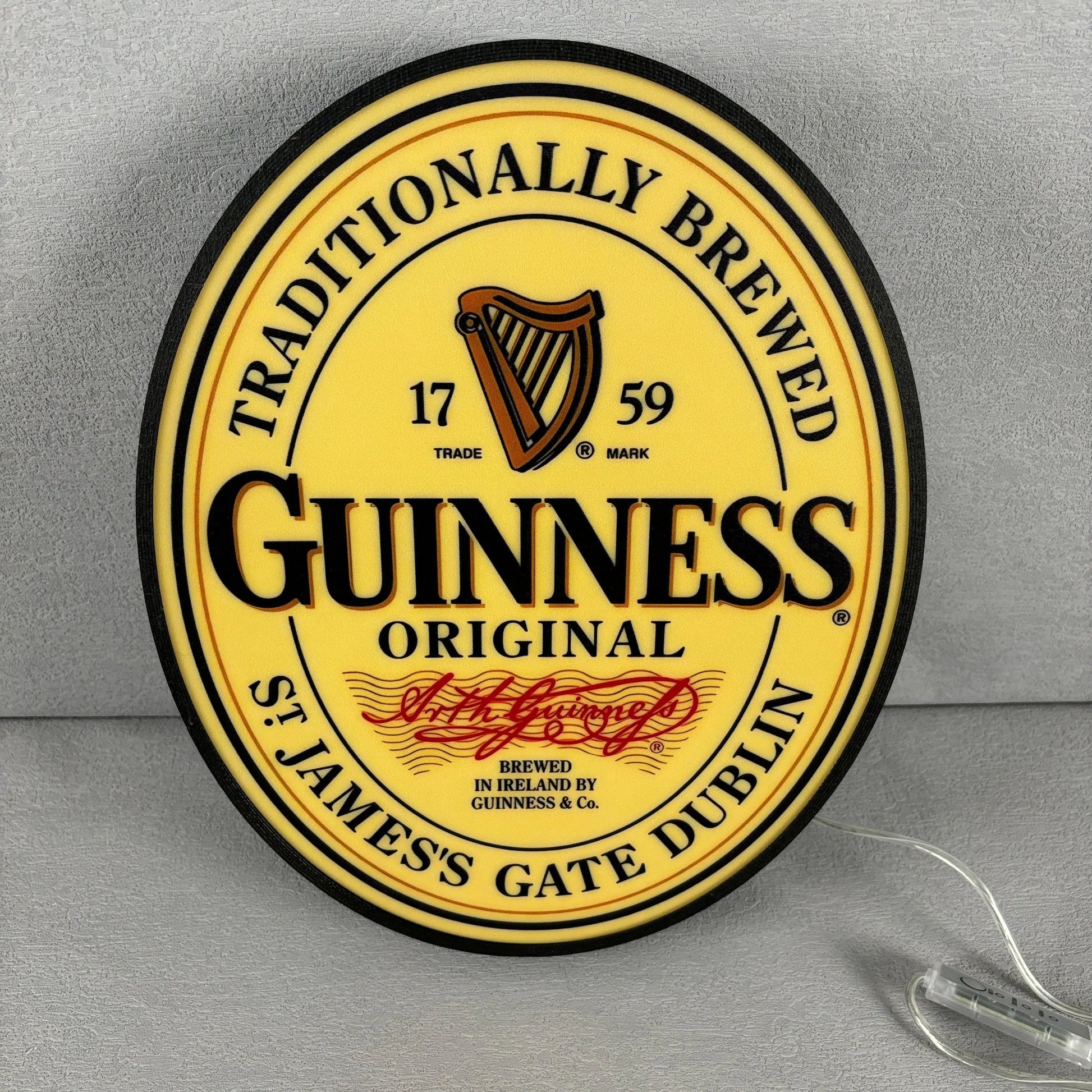 Guinness 3D printed lightbox logo led light box Bar Sign for Guinness Arcade FYLZGO Signs