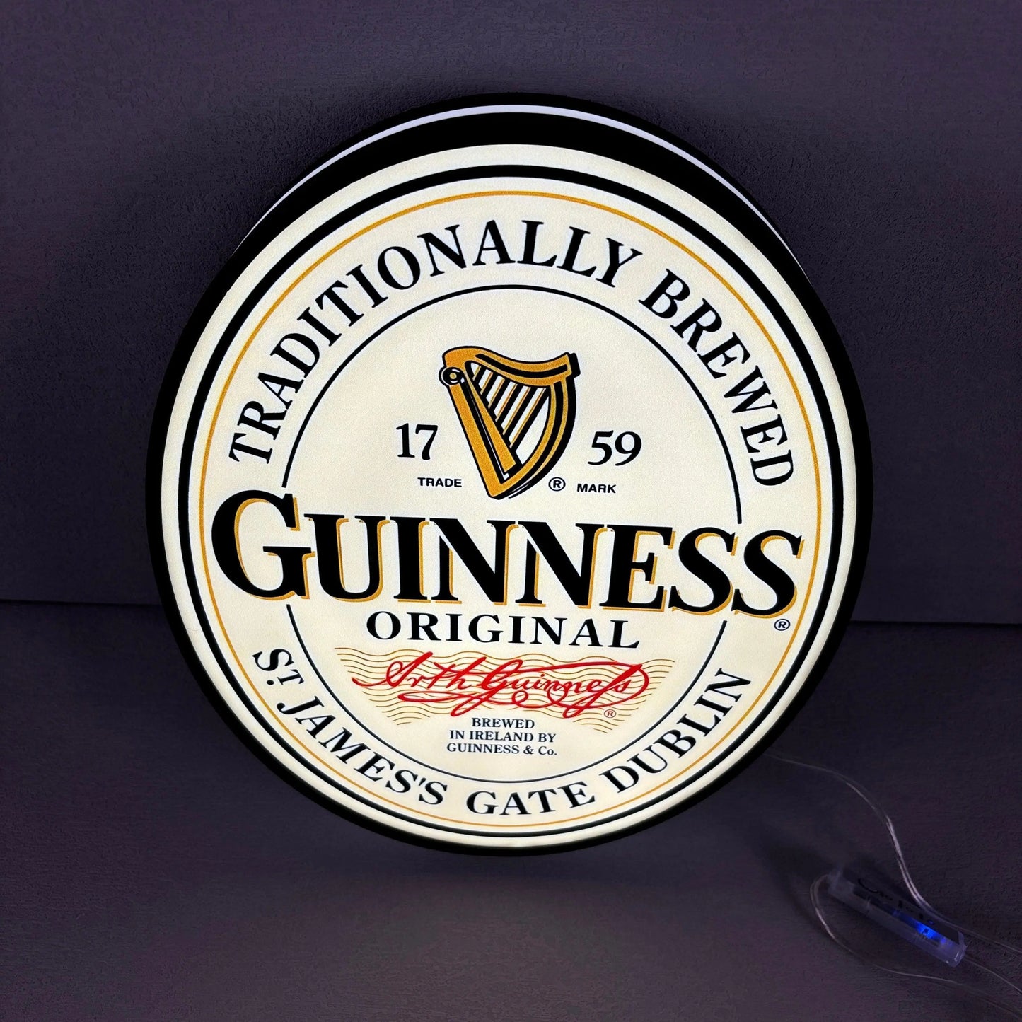 Guinness 3D printed lightbox logo led light box Bar Sign for Guinness Arcade FYLZGO Signs