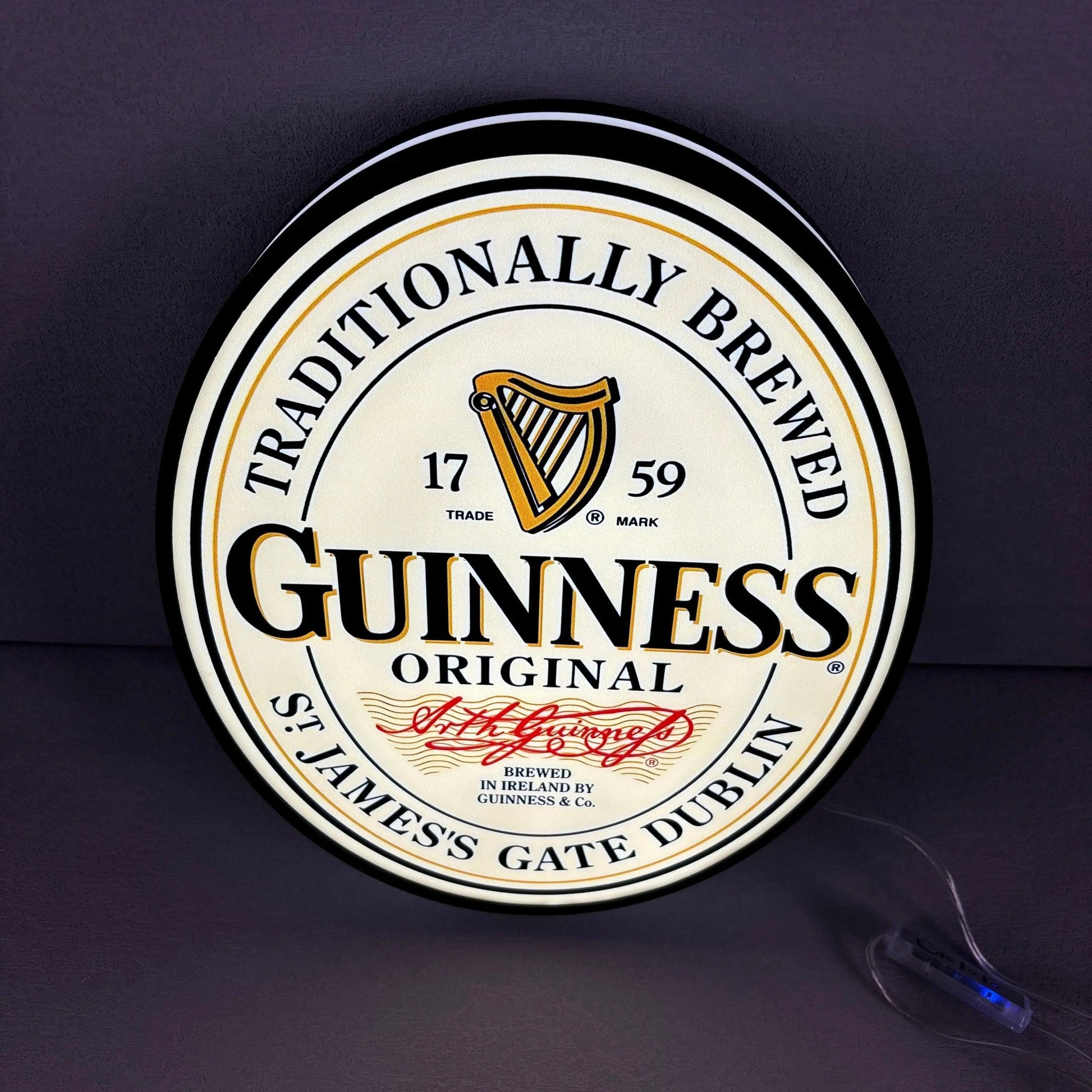 Guinness 3D printed lightbox logo led light box Bar Sign for Guinness Arcade FYLZGO Signs