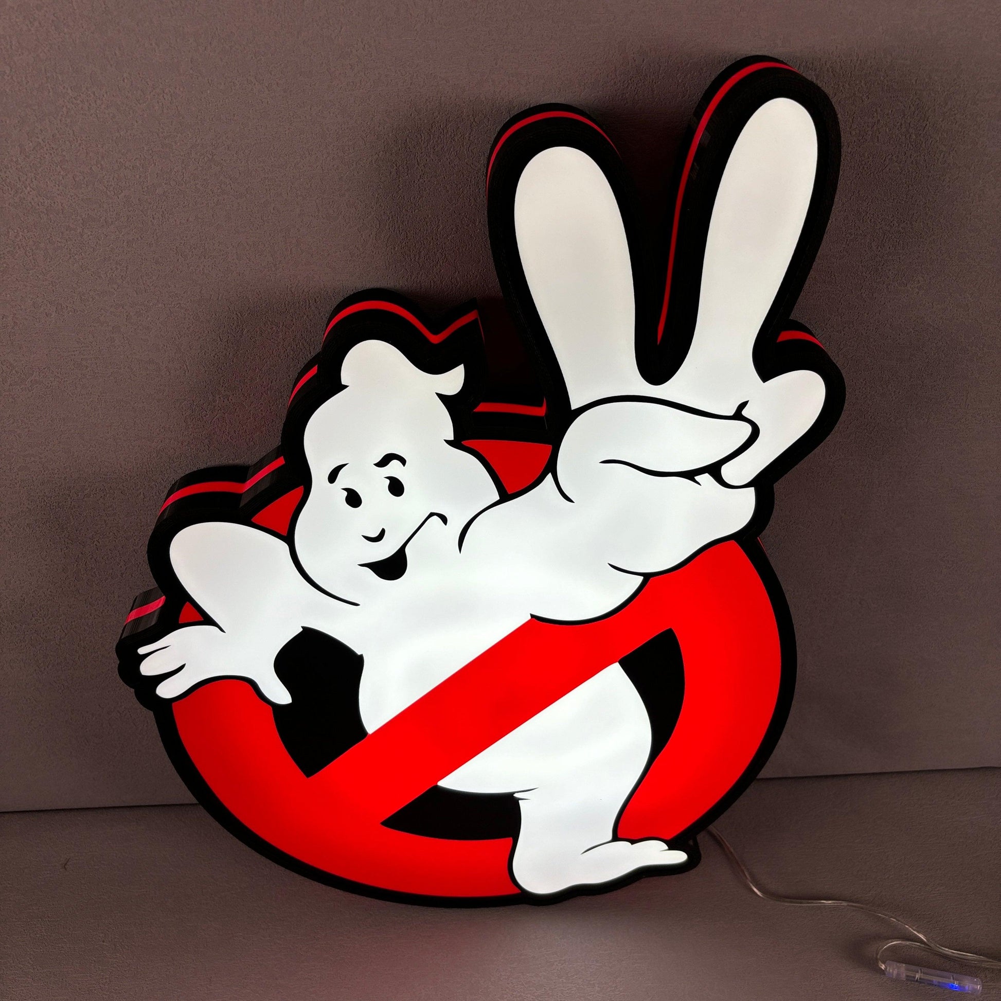 Ghostbusters 2 Logo Lightbox USB Powered with Dimming Control Perfect Decor FYLZGO Signs