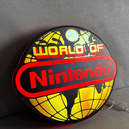 World of Nintendo LED Sign, Nintendo Gaming Signs, Mario Man Cave Garage FYLZGO Signs