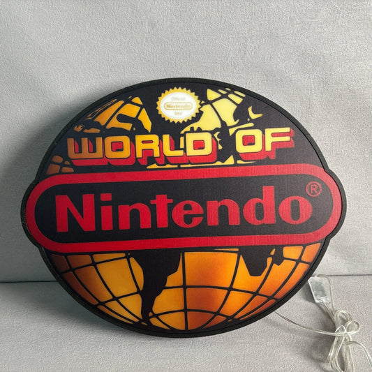 World of Nintendo LED Sign, Nintendo Gaming Signs, Mario Man Cave Garage FYLZGO Signs