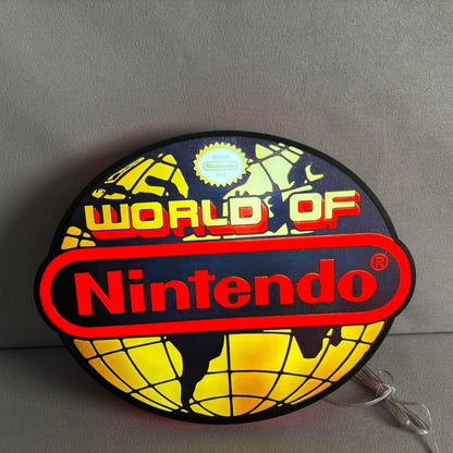 World of Nintendo LED Sign, Nintendo Gaming Signs, Mario Man Cave Garage FYLZGO Signs