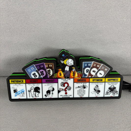 Monopoly Pinball Topper LED Lightbox USB Powered Fully Dimmable FYLZGO Signs