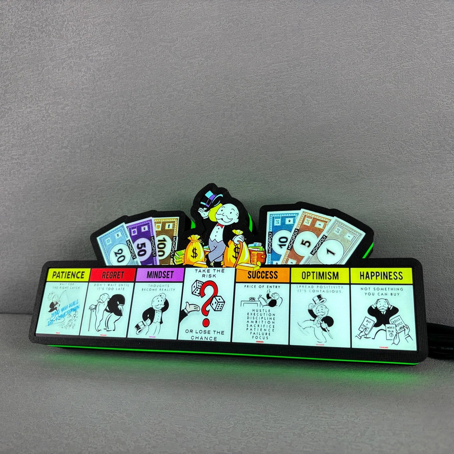Monopoly Pinball Topper LED Lightbox USB Powered Fully Dimmable FYLZGO Signs