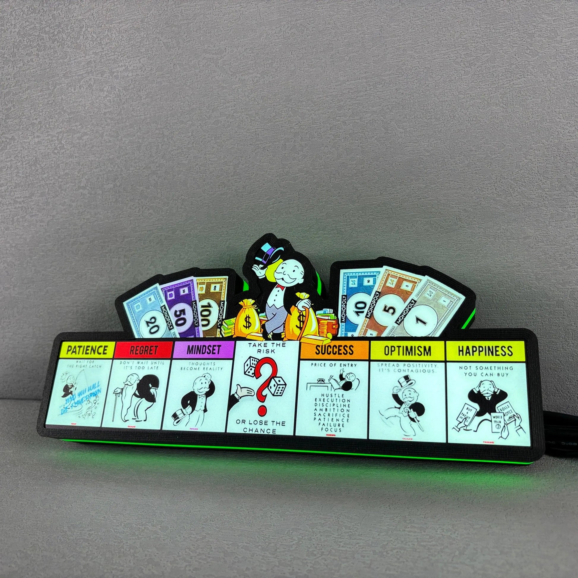 Monopoly Pinball Topper LED Lightbox USB Powered Fully Dimmable FYLZGO Signs
