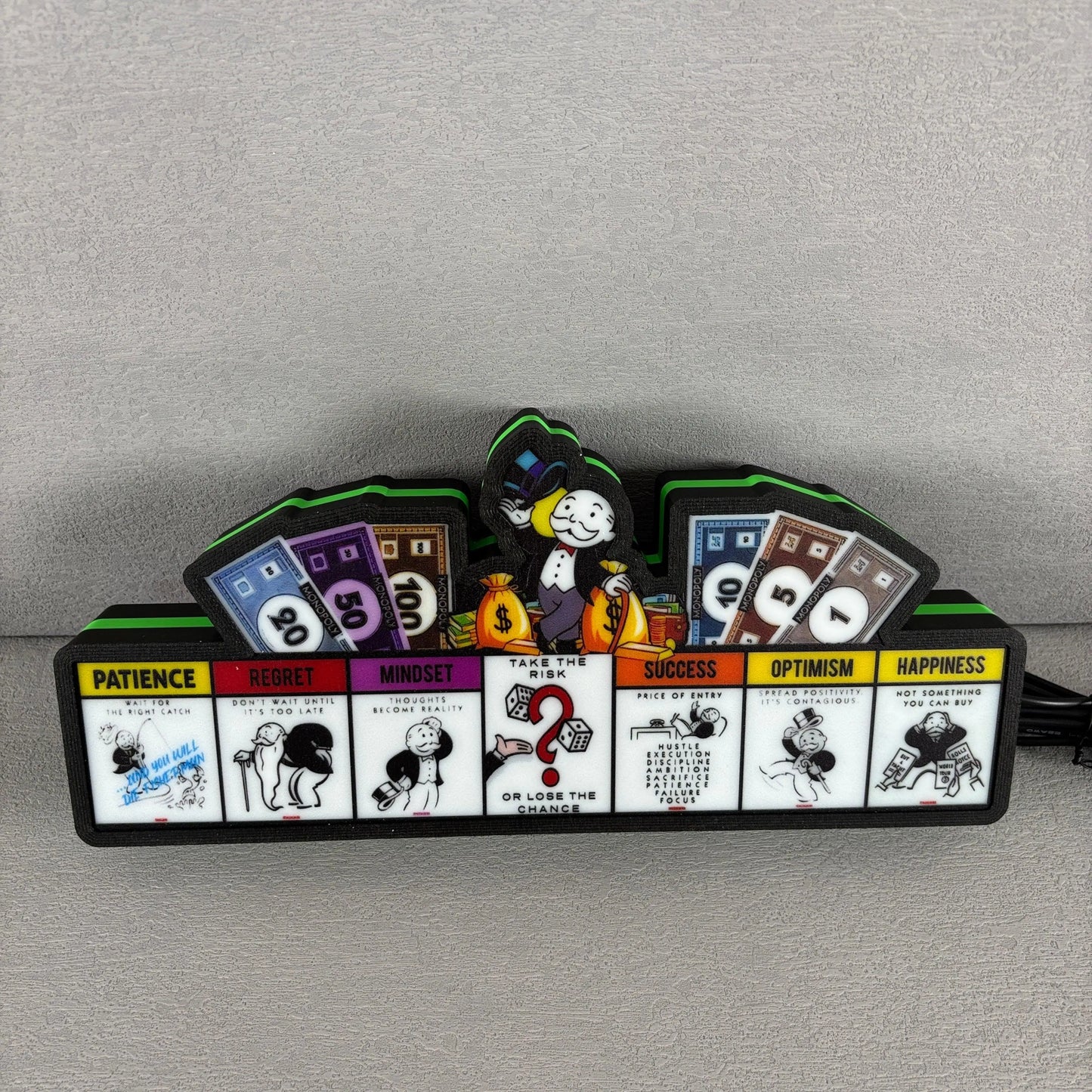 Monopoly Pinball Topper LED Lightbox USB Powered Fully Dimmable FYLZGO Signs