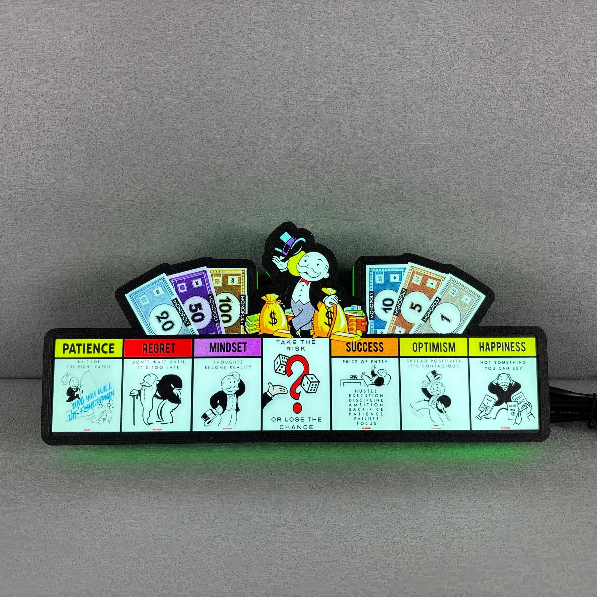 Monopoly Pinball Topper LED Lightbox USB Powered Fully Dimmable FYLZGO Signs